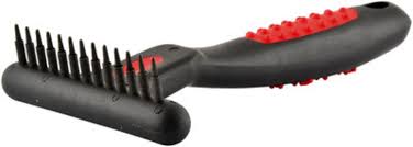 Rake grooming brush